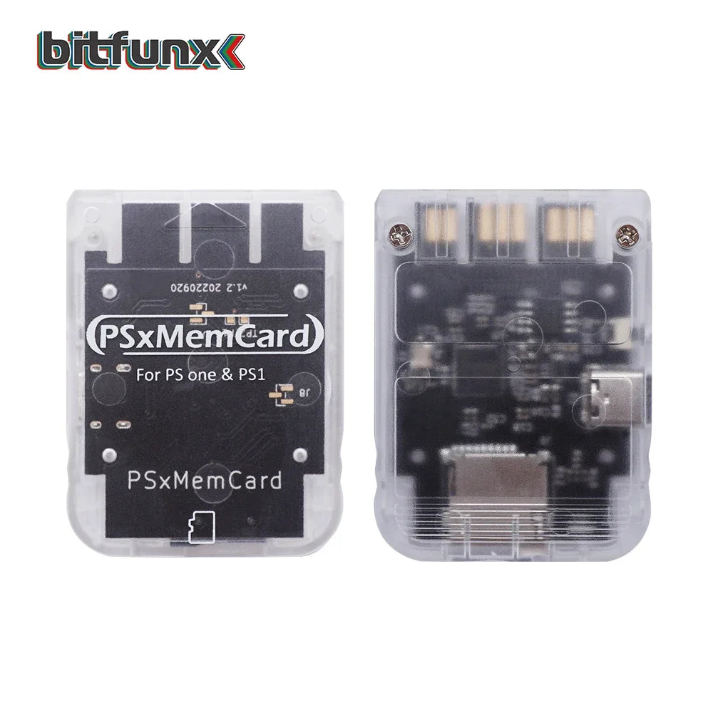Bitfunx Psxmemcard PS1 Memory Card with 512MB microSD card Save Image for SONY Playstation1 PS One Console