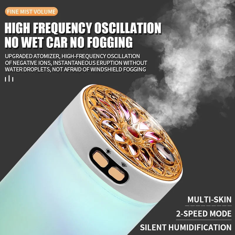 Wireless Car Air Humidifier Starry Sky Projector Lamp Portable Humidifier