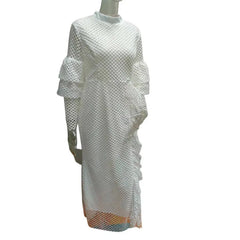 Dresses for Women Spring African Women Long Sleeve White Plus Size Long Dress