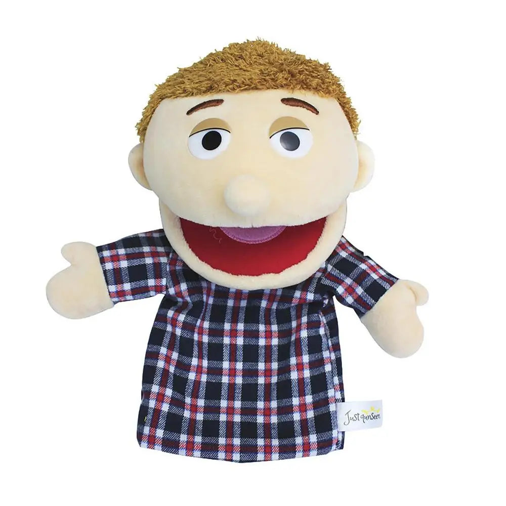 Large Jeffy Boy Hand Puppet Children Soft Doll