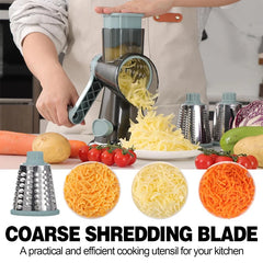 Rotary Cheese Grater Versatile Manual Vegetable Slicer Peanut Nuts Grinder Cheese Vegetable Shredder Clear