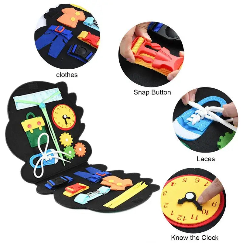 Sensory Board For Kids Preschool Learning Fine Motor Skills Toys