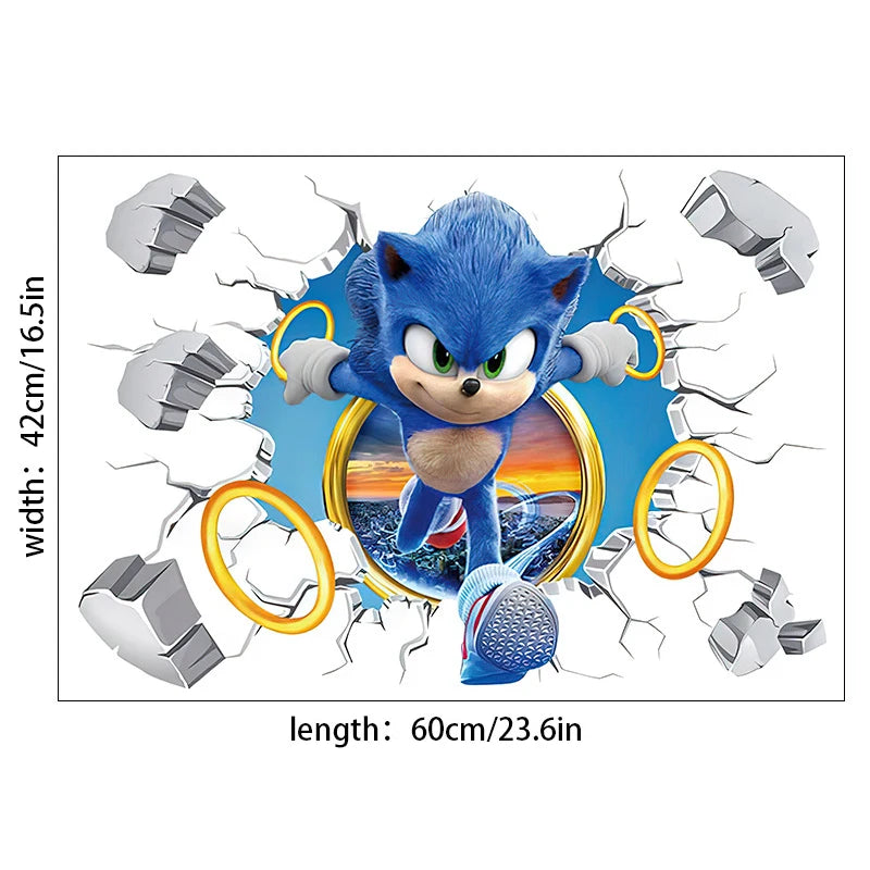 Sonic The Hedgehog Children Room Decoration Stickers Cartoon Anime Character