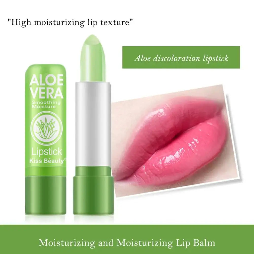 1/2Pcs Spring Aloe Vera Moisturizing Lipstick