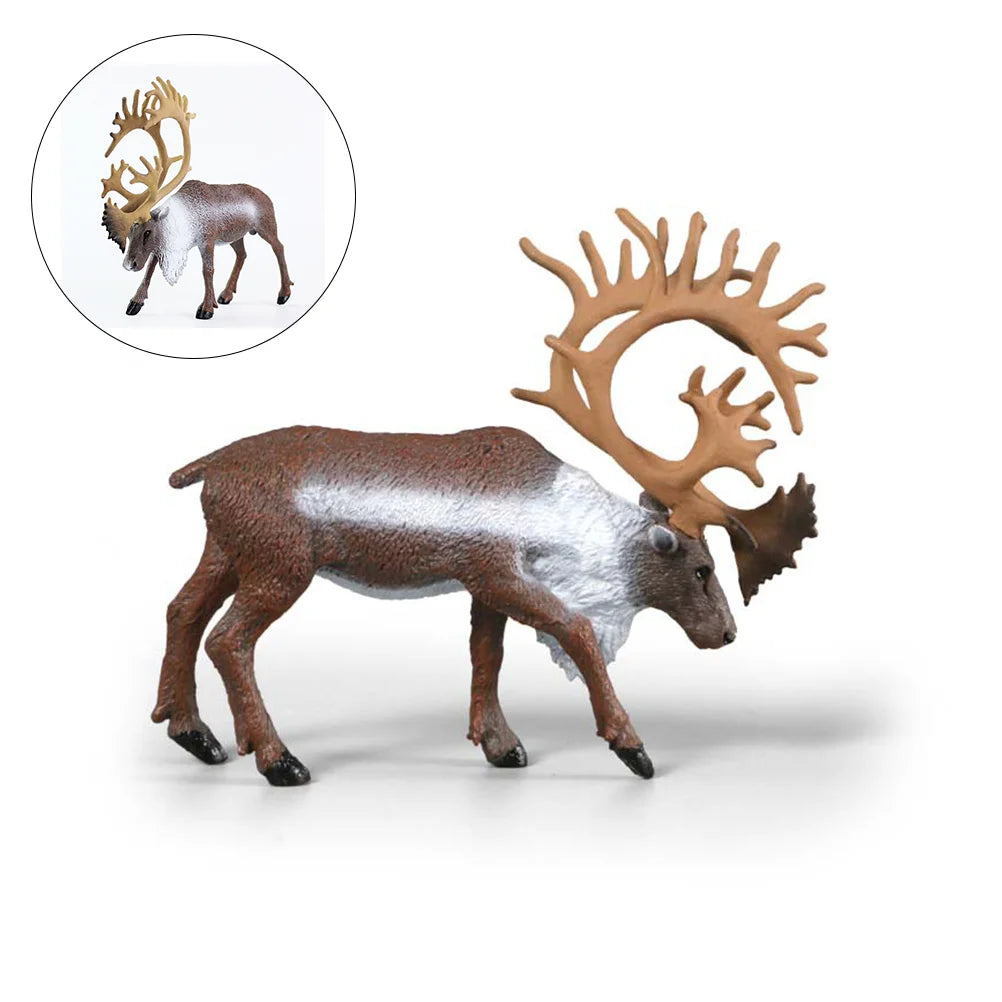 Reindeer Model Ornaments Kids Toy Simulation Wild Animal Decor Decorative Models Home Household Furnishing