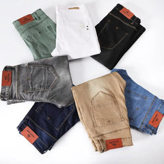 7 Color Men Stretch Skinny Jeans Fashion Casual Slim Fit