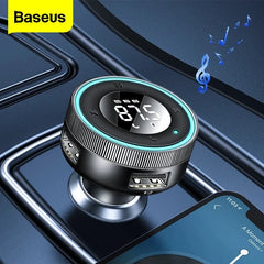 FM Transmitter Car Wireless Bluetooth 5.0 FM Aux Radio Modulator USB Fast Charger Auto HandsFree Audio MP3 Player Car Kit