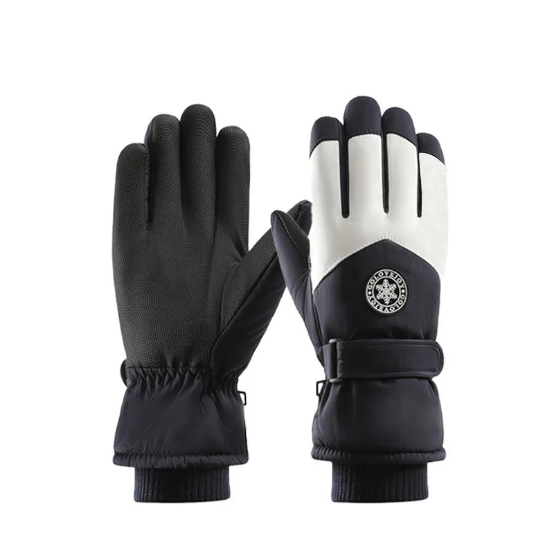 Skiing Gloves Men and Women Winter Touch Screen Warm Velvet Padded Thickened Cycling Waterproof Outdoor Cycling Non-Slip Cotton