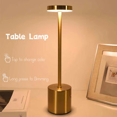 LED Rechargeable Touch Metal Table Lamp Night Light