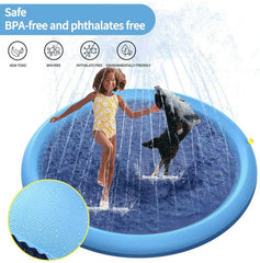 Summer Dogs Swimming Pool Mat Inflatable Water Spray Bathtub For Dogs Cats Children 150/170cm