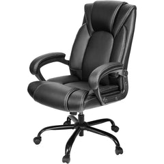 Office Chair Desk Chair Computer Chair with 5-Year hydrolysis-Resistant Leather Spring Cushion Ergonomic