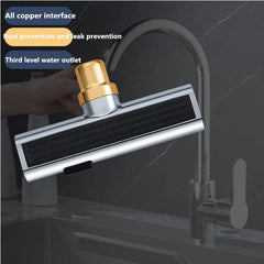 360° Swivel Waterfall Faucet Extension Adapter Sprayer