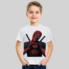 Fashion Tshirt Marvel Cartoon Deadpool Graphics  Tee Summer Top Short Sleeve