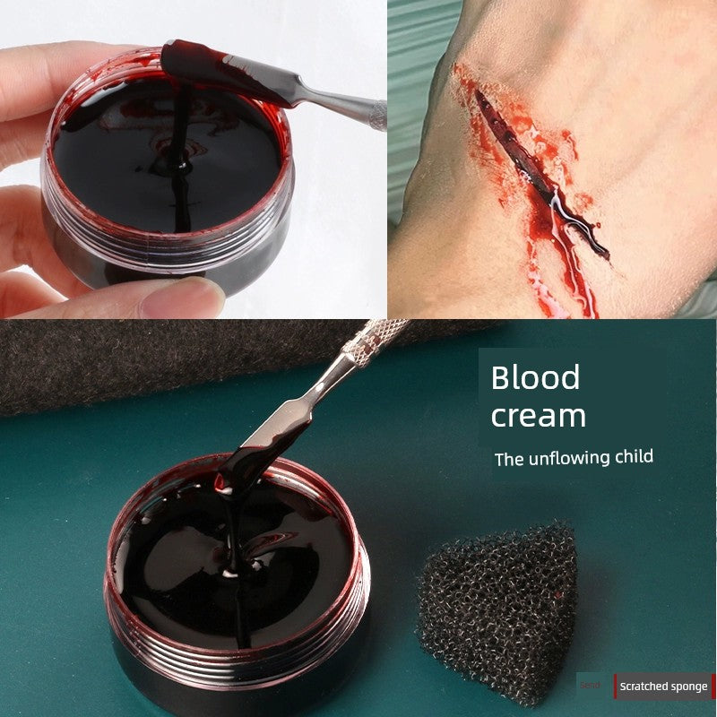 Special Effect Makeup Blood Cream Halloween Cos Artificial Wound Fake Blood Film and Television Injury Special Artificial Scar Paster Plasma