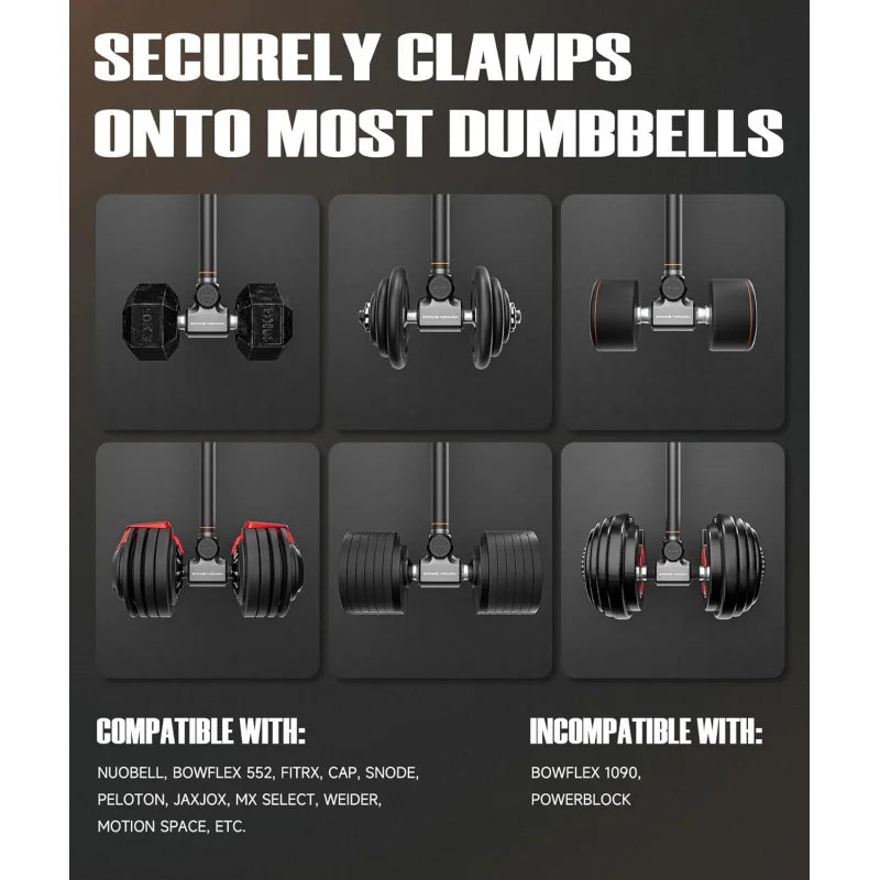 AQFlexibell Dumbbell Converter - 260 LBS Weight Capacity ...Convert Dumbbells to Barbell and Kettlebell