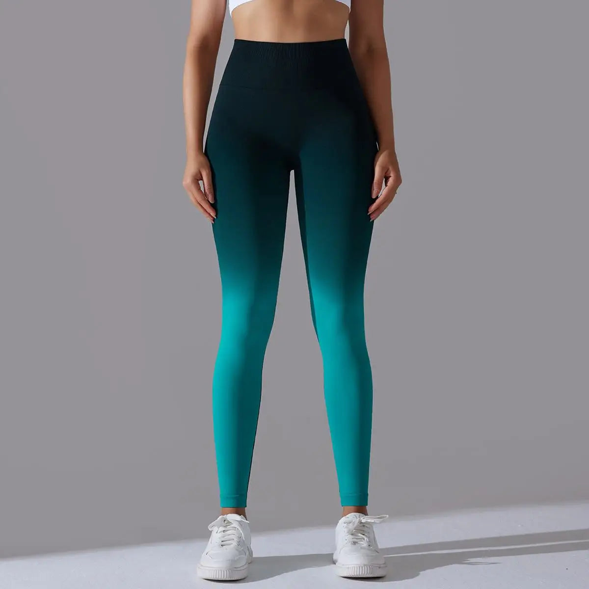 Seamless Leggings Ombre Fitness Exercise Running Workout Pants Push Up Butt Scrunch Yoga Pants