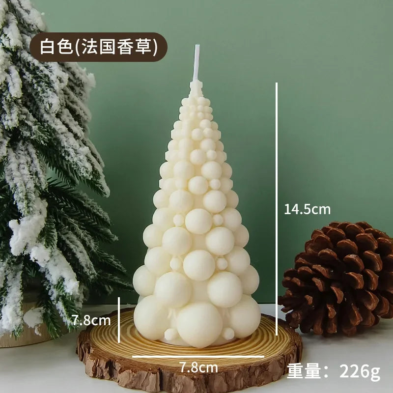 Bubble Ball Christmas Tree Aromatherapy Candle Ins Shooting Props Display Christmas Candle Holiday Decoration