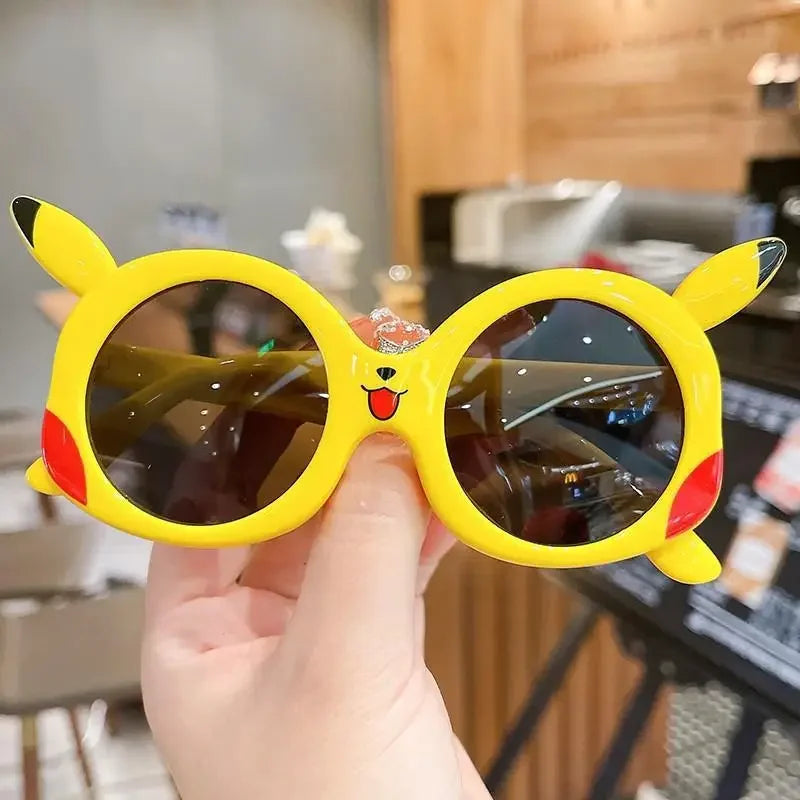 Pokemon Pikachu Sunglasses for Children Anime Cartoon Cute UV Blocking Glasses Boys Girls Beach Protective Sun Visors Kids Gifts