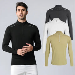 Men's Long Sleeves T-shirt Gym Yoga Top Fitness Wear Jerseys Golf Clothes Marathon Sweatshirt