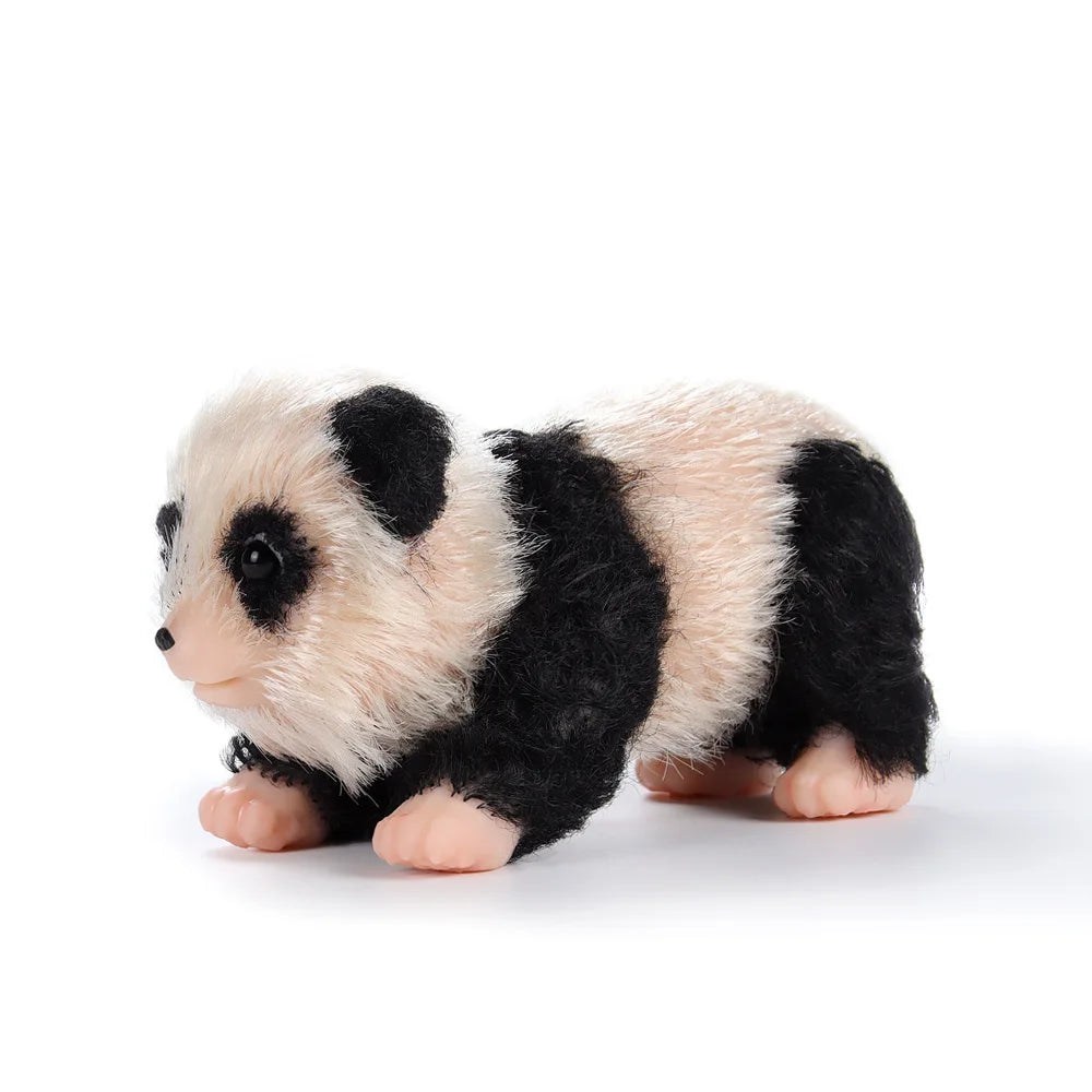 Simulation Silicone Mini Wild Animal Panda Baby Doll Toy Soft Lifelike Cute Reborn Panda Newborn Animal Model Kids Cognitive Toy