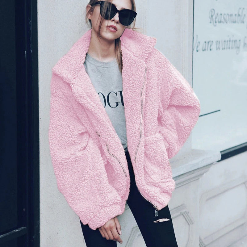 Autumn Winter Faux Fur Coat