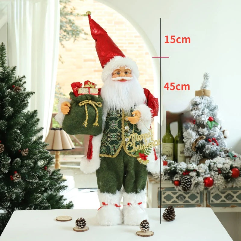 Big Size Christmas Dolls Santa Claus Toys Xmas Figurines Christmas Gift for Kid Gift Christmas for Home Window Table Decoration