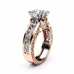 women's zircon ring 1 rose color separation accessories