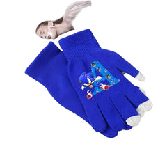 Sonics Kid's Glove Warmth Cartoon Five-finger Gloves Anti-freezing Hands Marvel Touchscreen Boys Outdoor Cycling Number Mittens