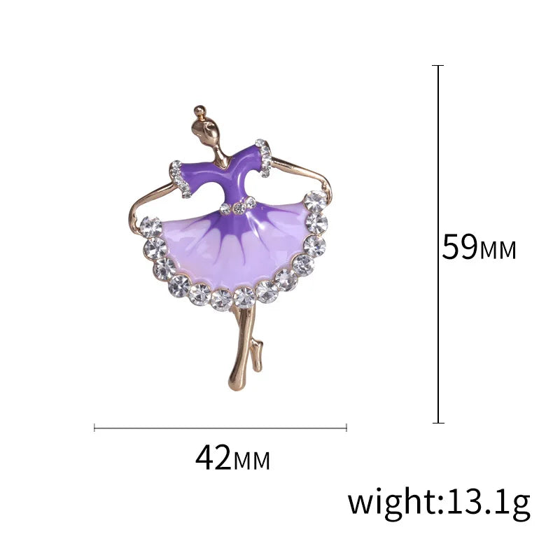 Women Brooch Elegant Women Crystal Metal Accessories