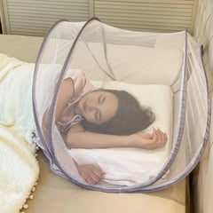 Mosquito Net for Trips Folding Anti Mosquito Insect Net for Head Sleeping Portable Single Mosquito Net for Bed Summer