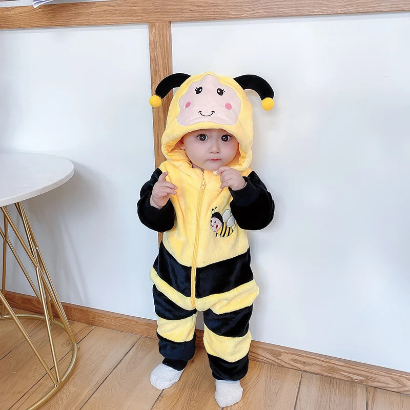 Animal Bee Newborn Baby Clothes Bodysuit Boy Girl Cute Romper