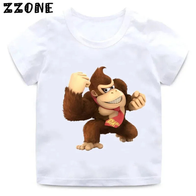 Donkey Kong Country Graphic Cartoon Kids T-Shirts