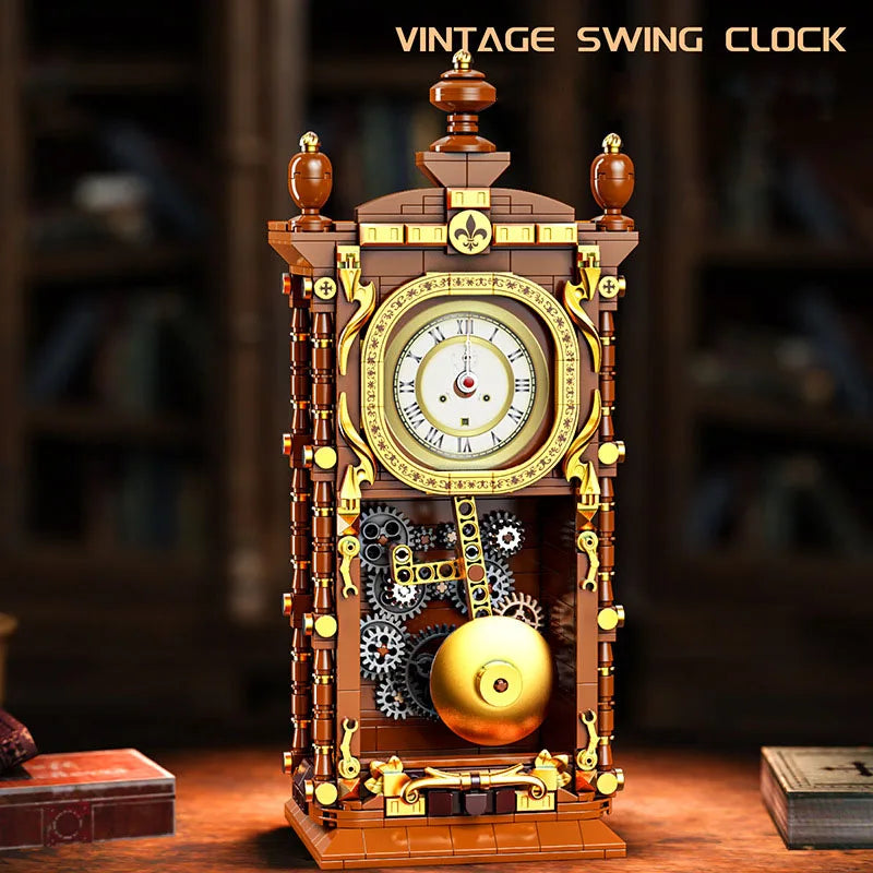 City Series MOC Classic Pendulum Clock Retro Camera Building Blocks DIY Assemble Vintage Camera Bricks Toys