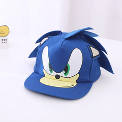 Children's Hat Sonic Baseball Cap Spring and Autumn New Cartoon Flat Brim Hat for Boys and Girls