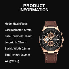 NAVIFORCE Luxury Sport Men's Watch for Business Elegance, Reliable Performanc