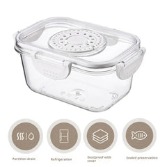 Storage Container Transparent Food Storage Box with Time Dial for Kitchen Organization Fridge Storage