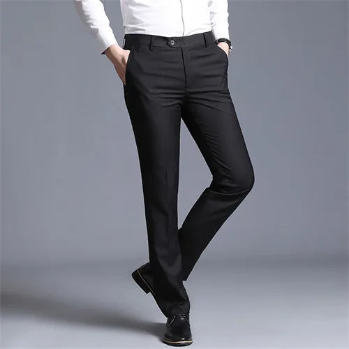 Autumn New Solid Business Casual Suit Pants Men Clothing Simple All Match Formal Wear Office Trousers Straight Men Pants 29-38