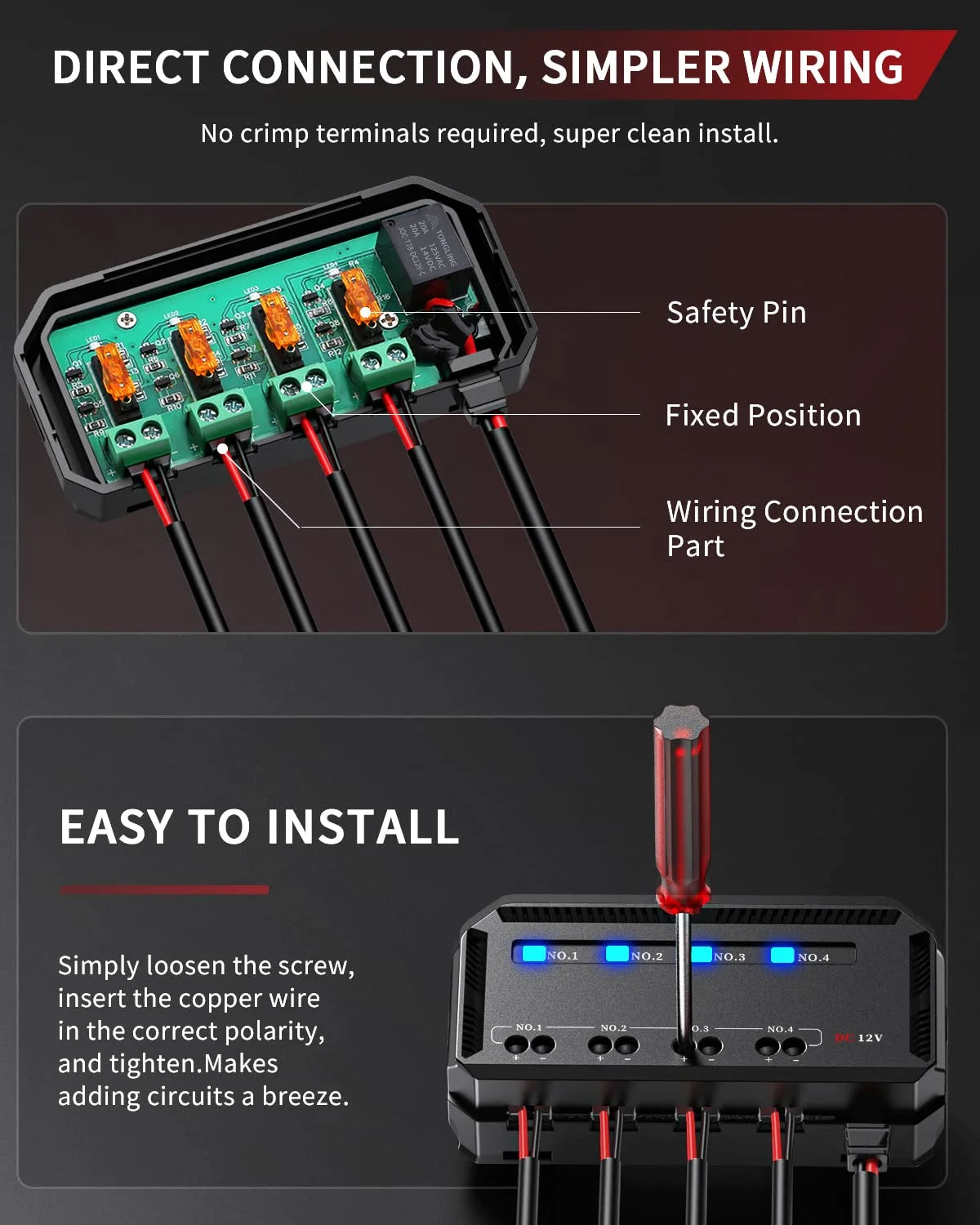 Automotive Moto Block Fuse LED Indicator