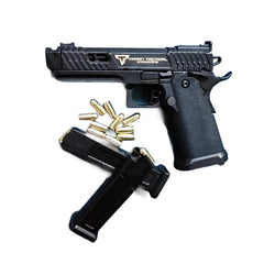 Alloy Empire G34 TTI PIT VIPER Pistol Model 1: 3 Throw Shell Mini Toy Gun Keychain Assemble Disassemble for Adult Kids Gift