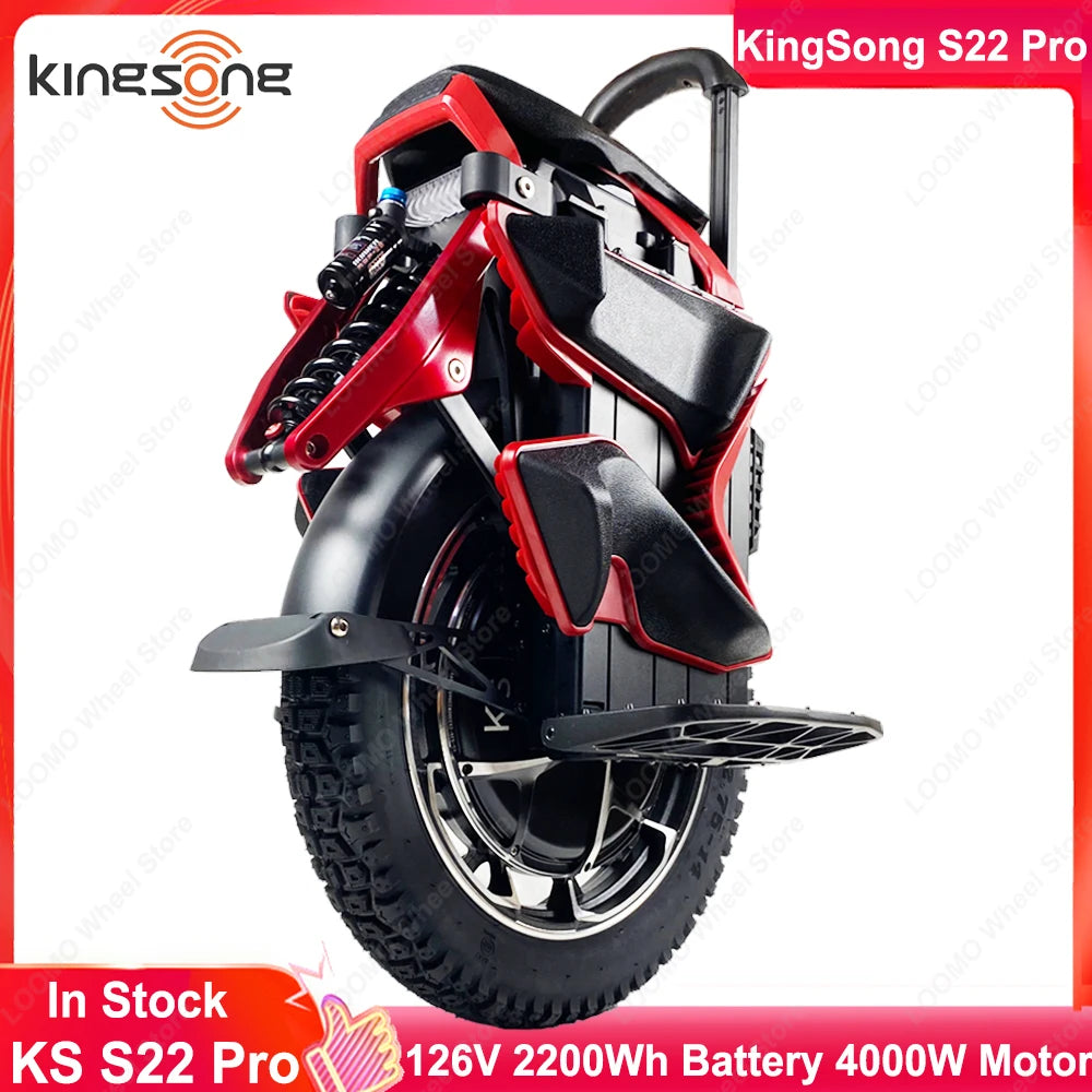 Newest King Song S22 Pro 126V 2220Wh Electric Unicycle 4000W Motor 20 Inch Off-road Suspension KS S22 Pro Electric Unicycle