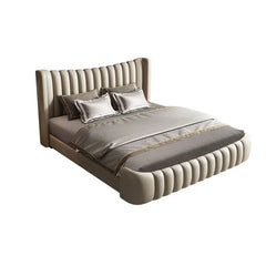 Wood Couple Bed Queen Size Multifunction Modern Lounge Bedroom Bed