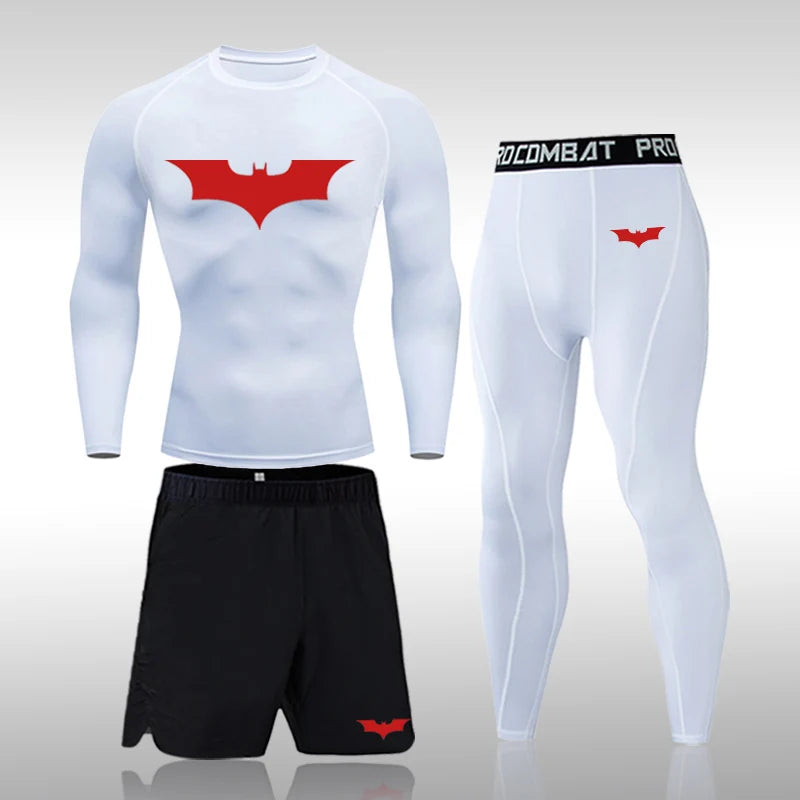 Quick Dry Men's Training Sportswear Set Gym Fitness Compression Sport Suit