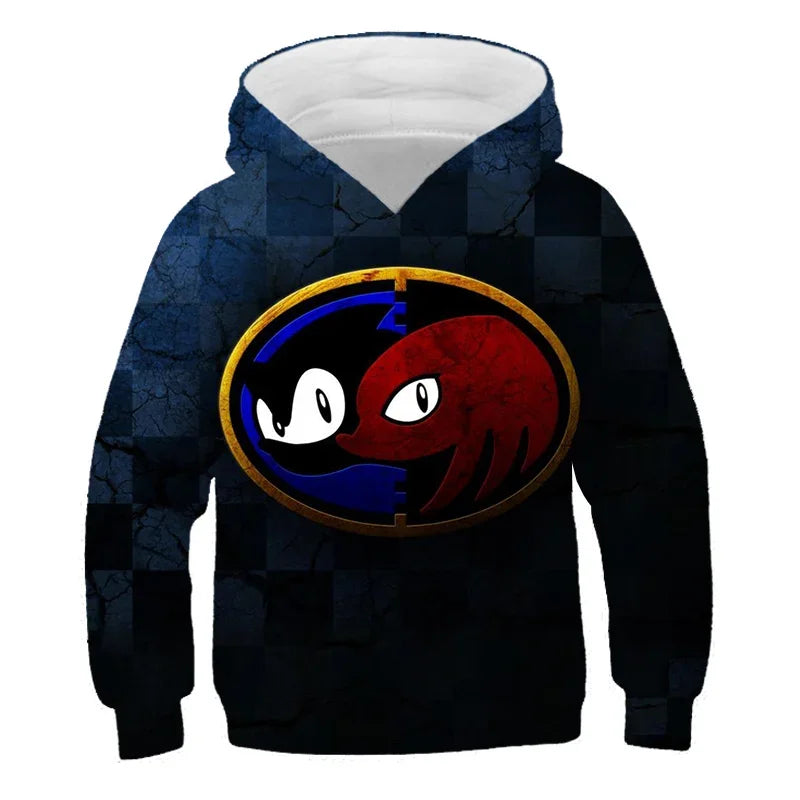 Children's Clothes Sonic Hoodie For Kids Boys and Girls 3D Printing Sweatshirt Loose Long Sleeve Spring Autumn Sonic Pullover