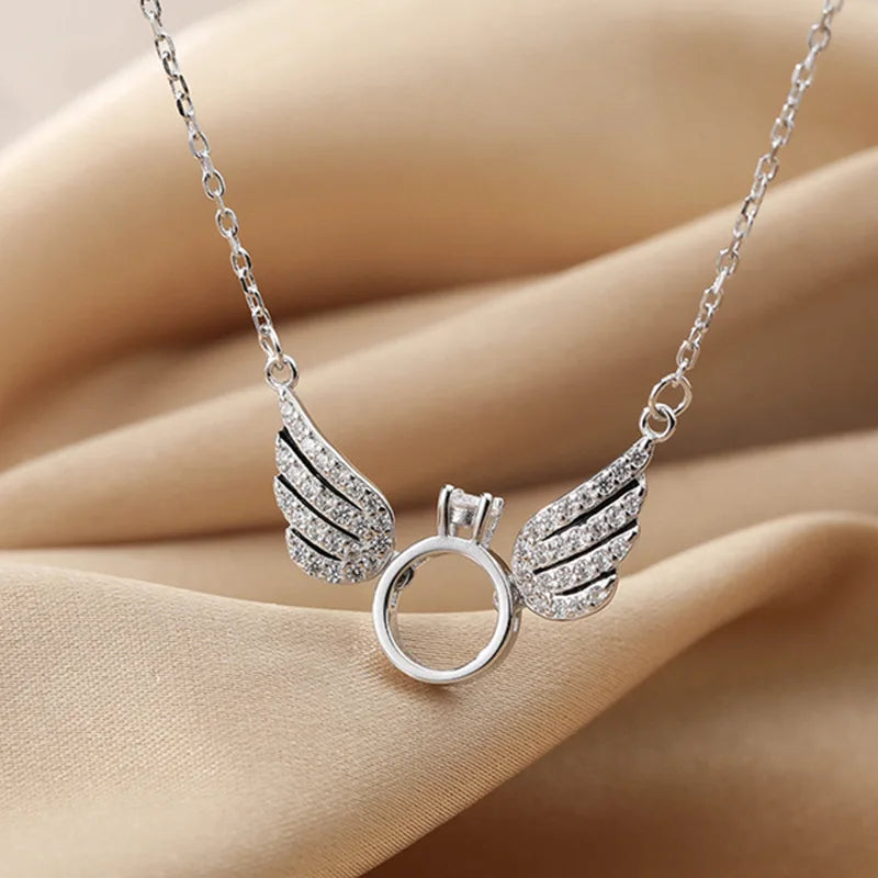 Angel Wing Choker Necklace for Women Valentines Day Gift