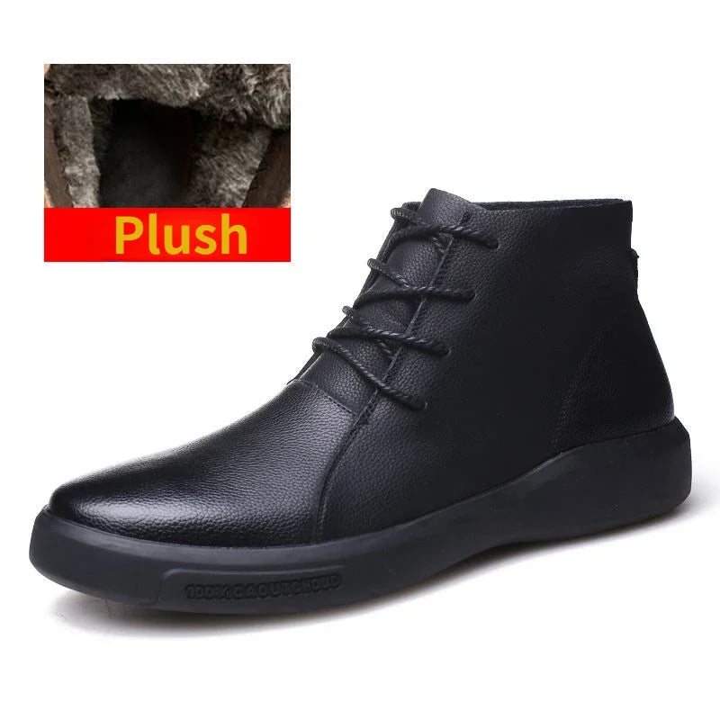 Genuine Leather Men Boots Retro