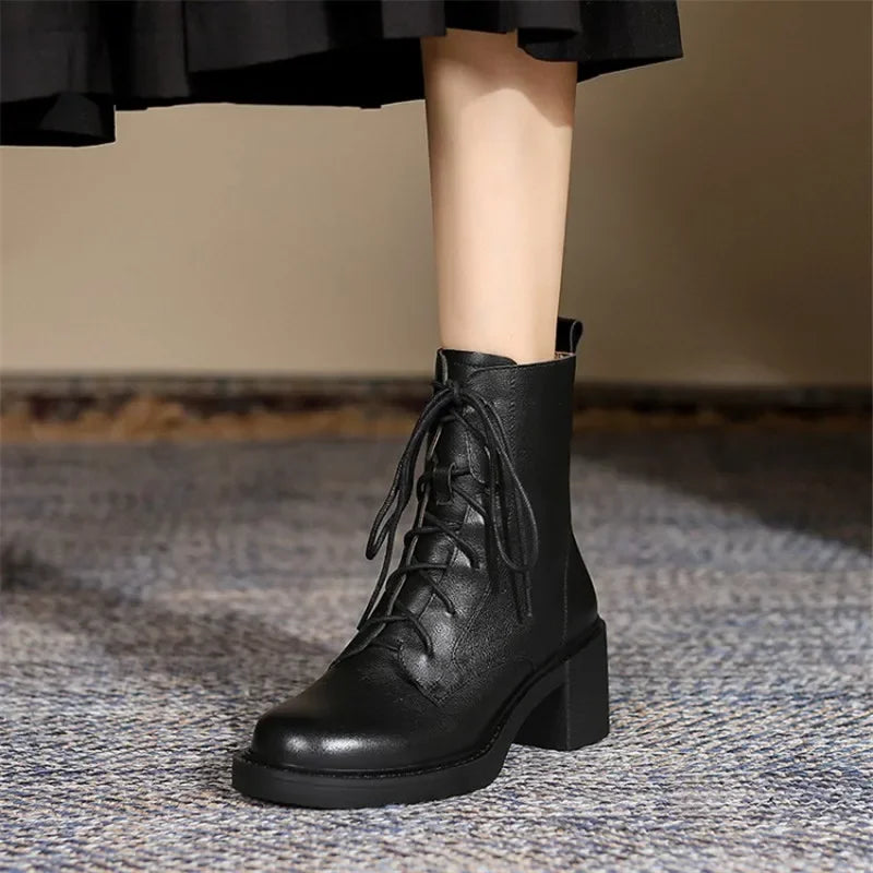 Winter Genuine Leather Women Boots