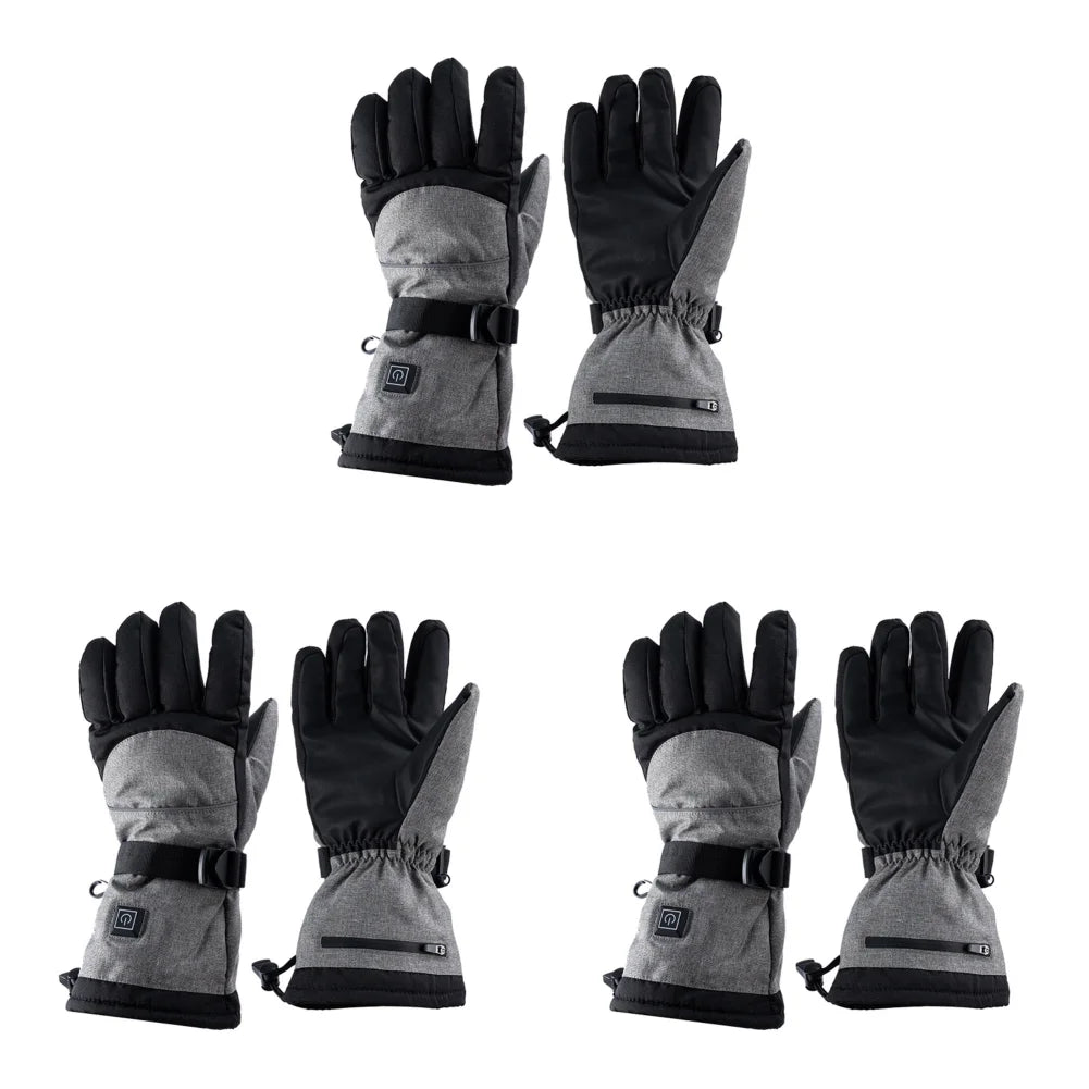 Electric Heated Motorcycle Gloves Heating Waterproof Mittens Touch Screen Hand Warmers Snowboard Gloves for Men Women