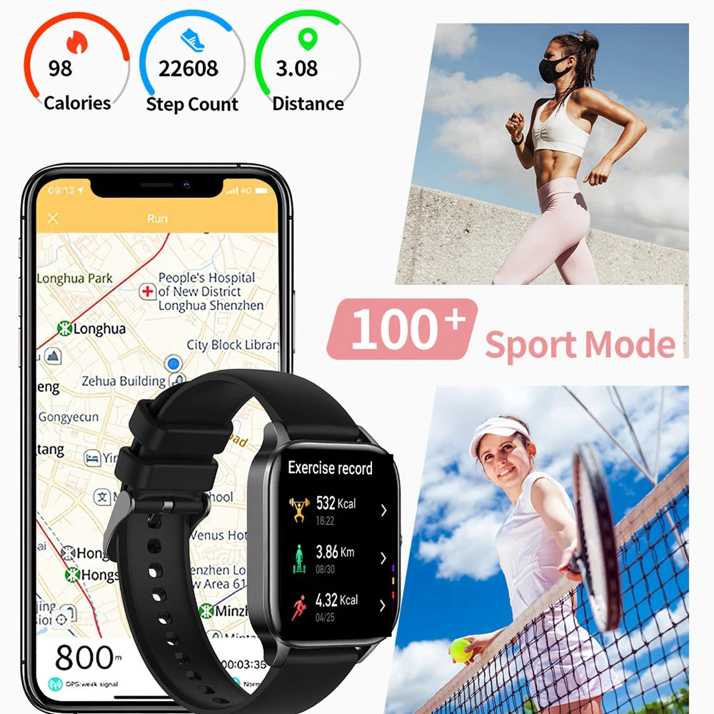 Smart Watch  Last Generation For Women Men Sleep Monitoring Multiple Sports Modes Wireless Calling For Apple Iphone