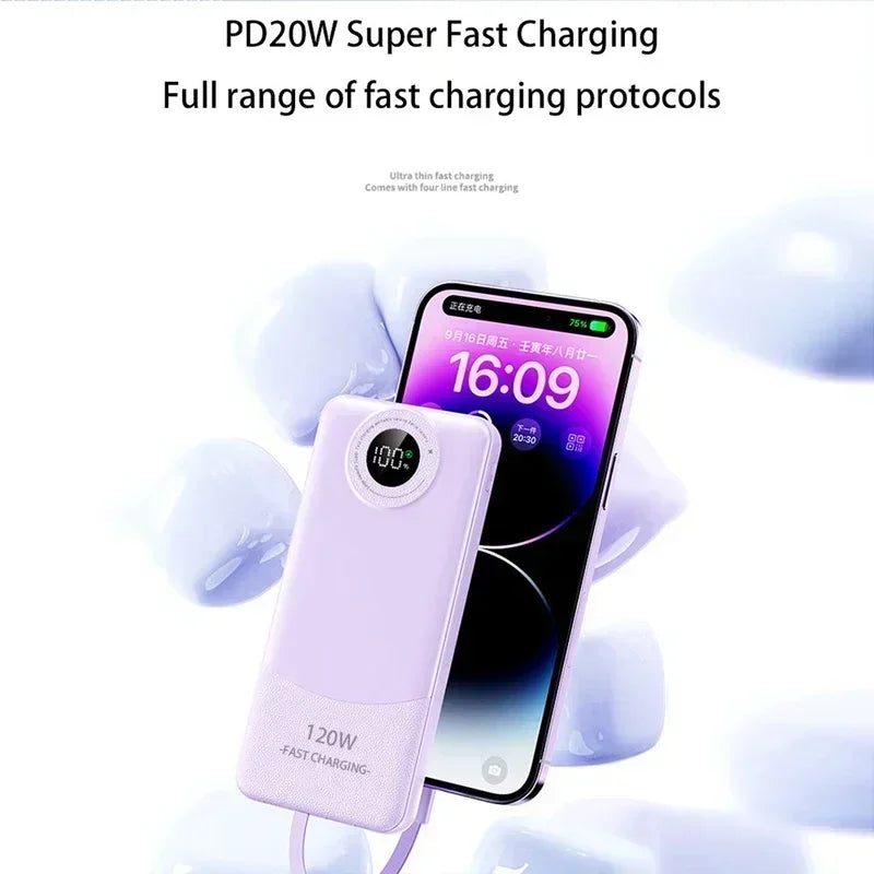 200000mAH Power Bank Super Fast Charging 120W Ultralarge Capacity for Mobile Power