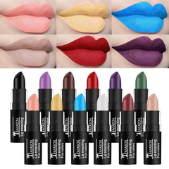 Waterproof Velvet Matte Lipstick Lasting Black White Purple Pigment Lipstick